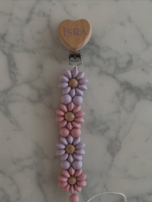 Personalisierte Schnullerkette mit Namen