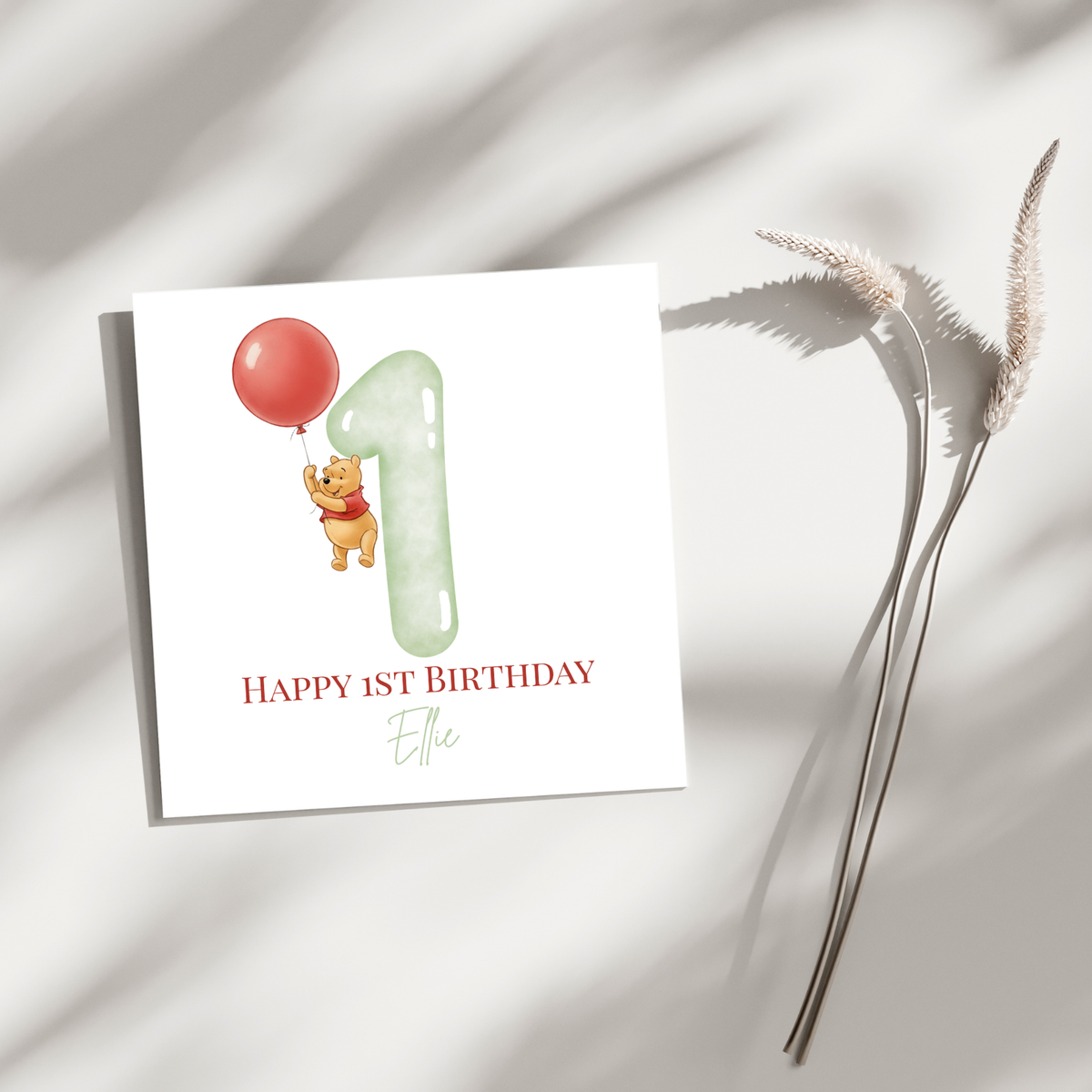 Little Balloon One - personalisierte Geburtstagskarte