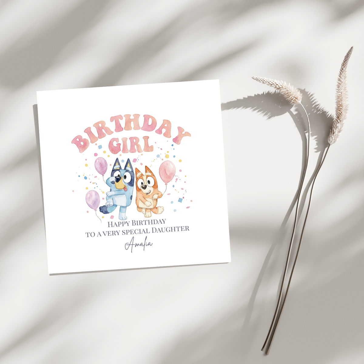 Birthday Girl - personalisierte Geburtstagskarte