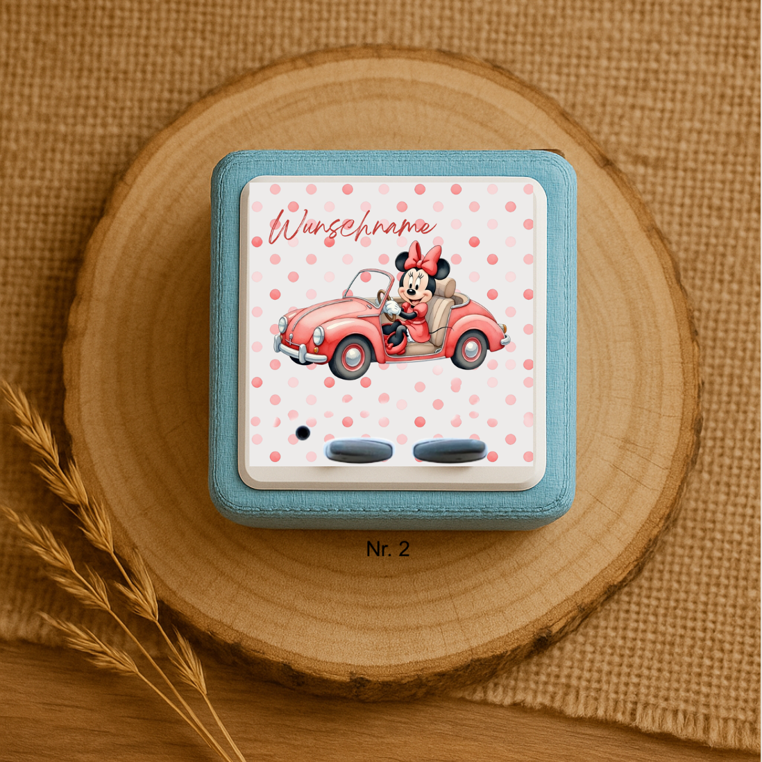 Personalisierte Toniebox Schutzfolie mit Namen - Minnie Mouse