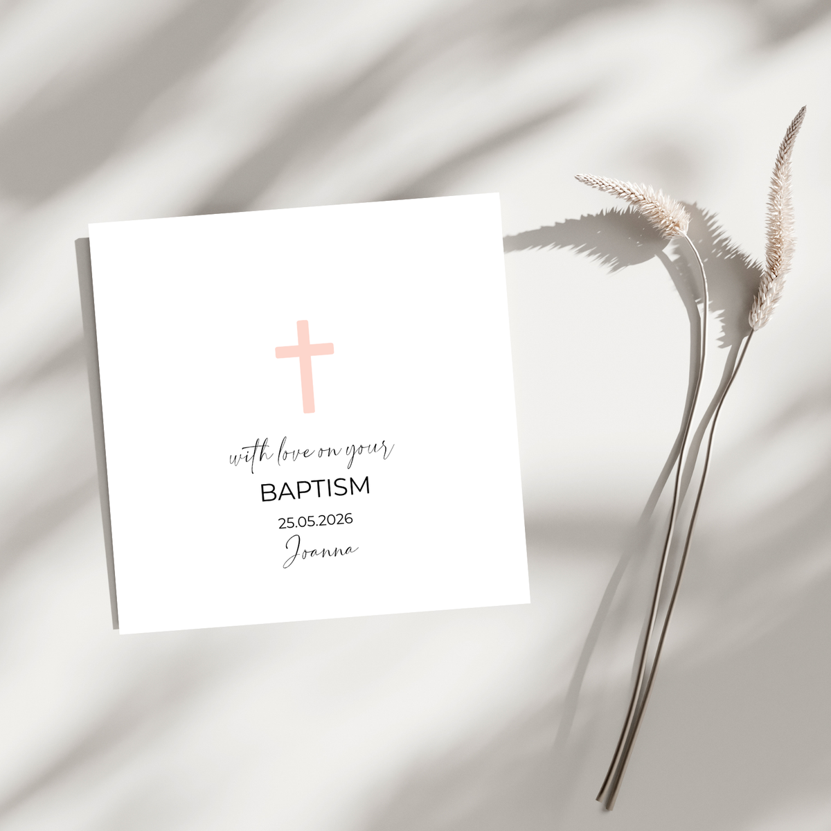 Blessed Day - Personalisierte Taufkarte