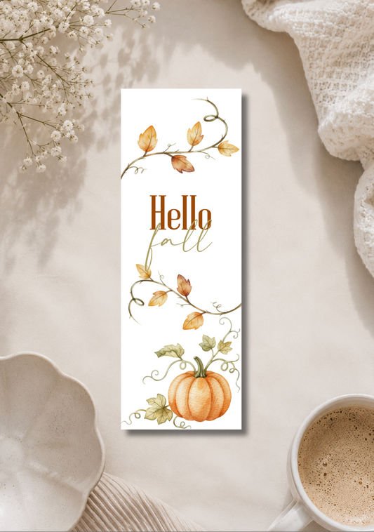 Hello Fall - Bookmark