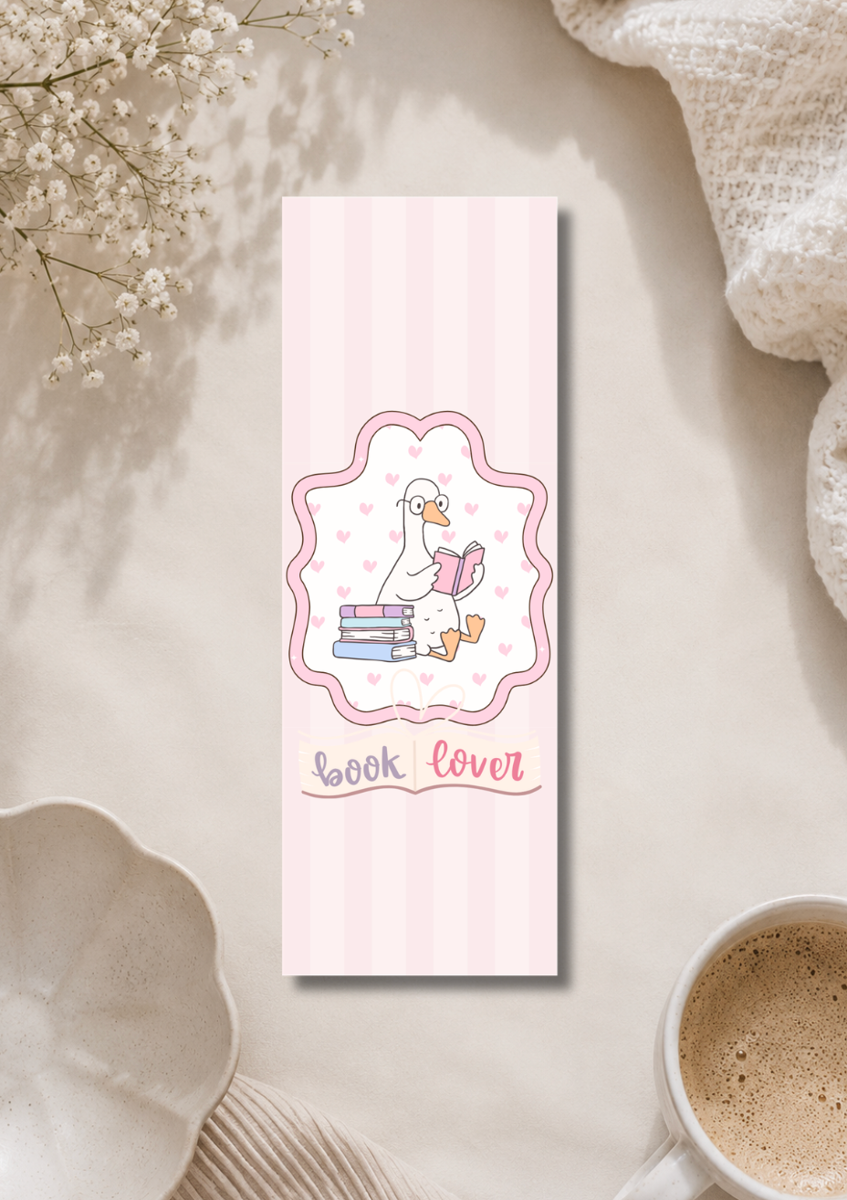 Book Lover - Cute Goose- Bookmark