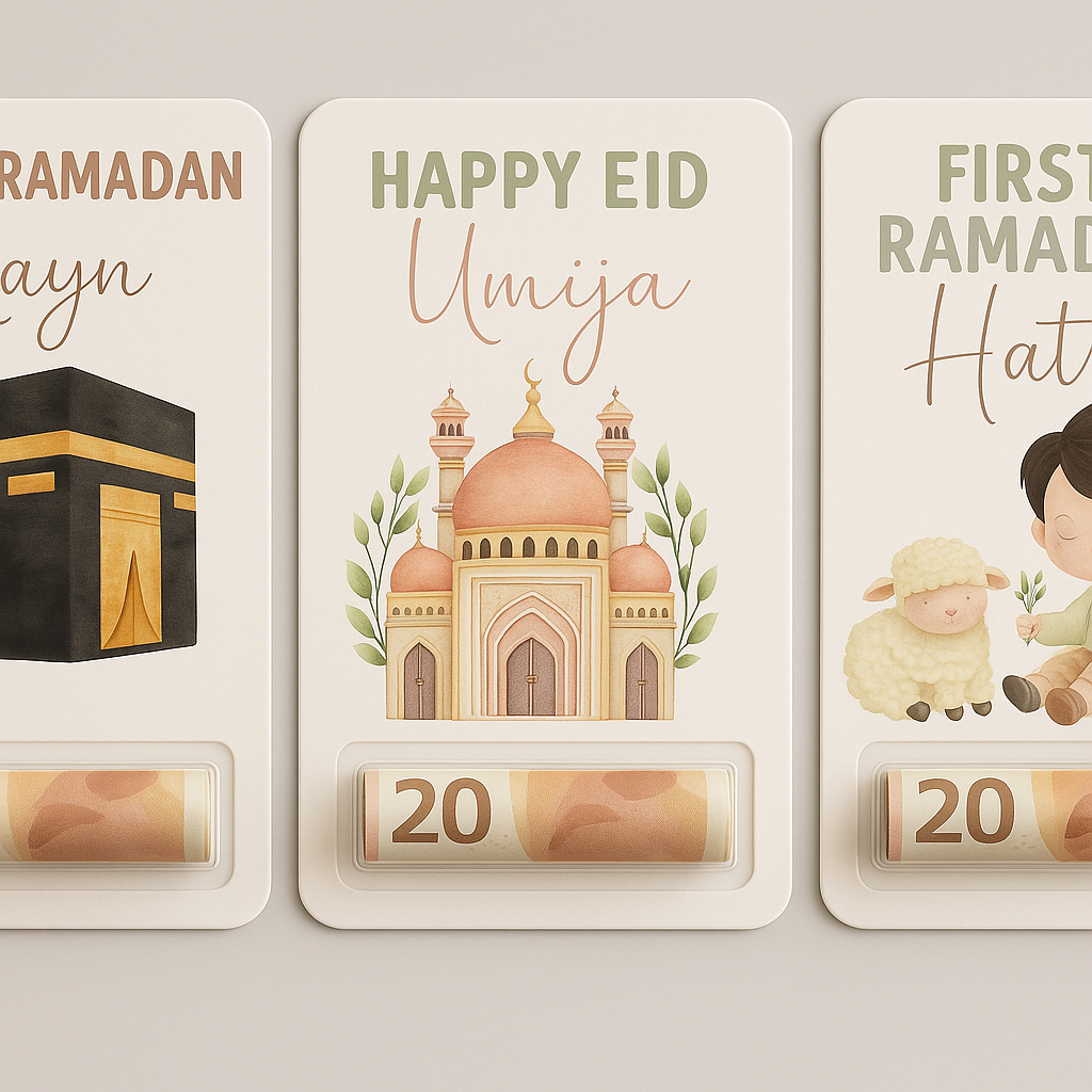 Personalisierte Ramadan / Eid-Karte Geldgeschenkkarte