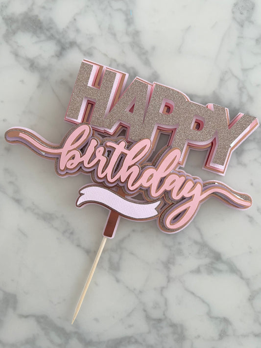 Happy Birthday Cake Topper