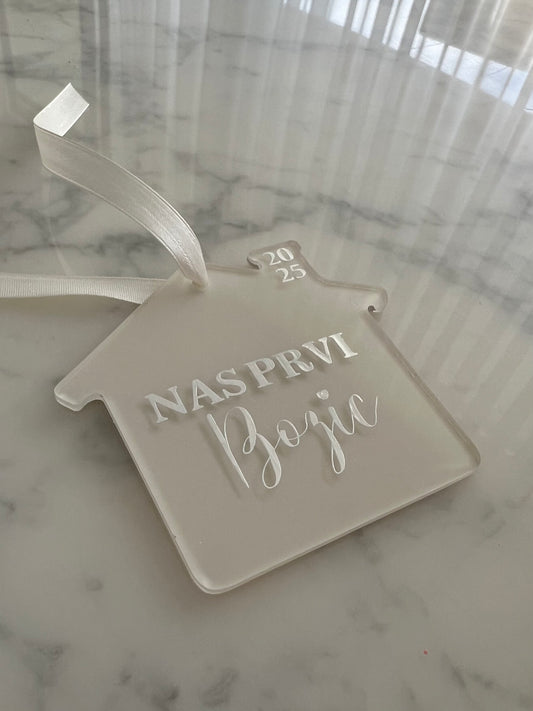 Personalisiertes Weihnachts-Ornament "Our First Christmas at Home"
