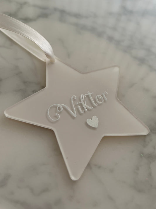 Personalisierter Weihnachtsstern - Acryl Ornament