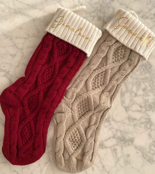 Personalisierter Weihnachtsstrumpf mit Namen