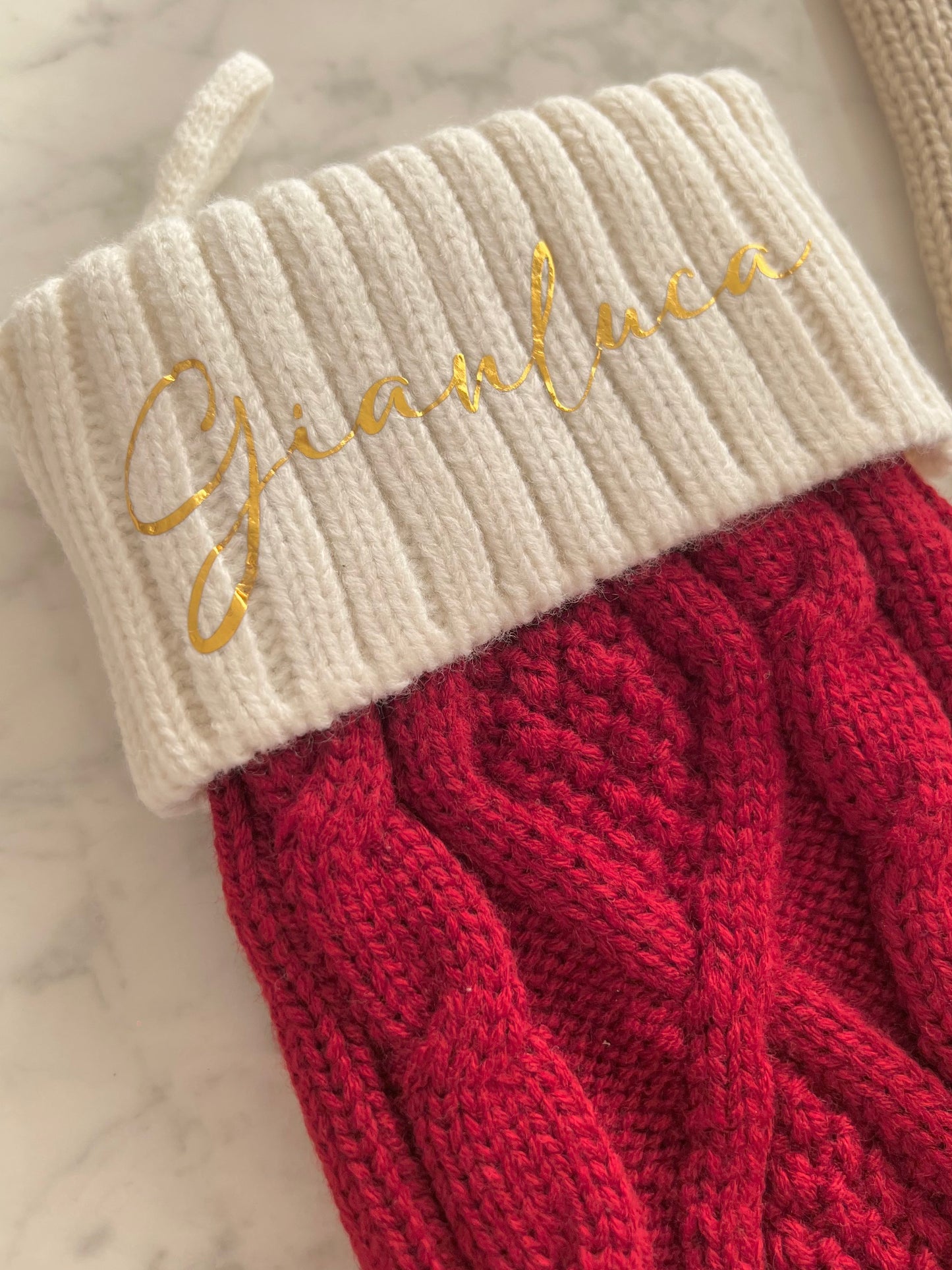 Personalisierter Weihnachtsstrumpf mit Namen