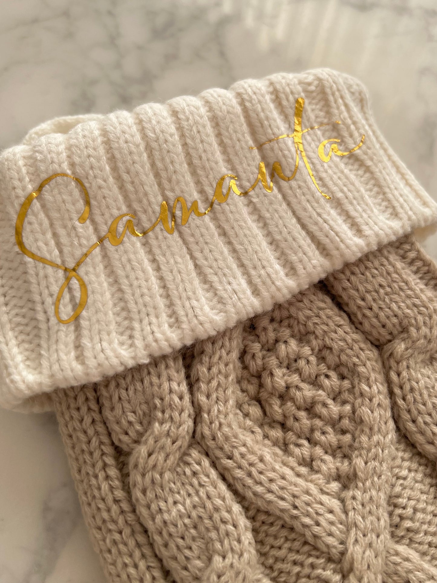 Personalisierter Weihnachtsstrumpf mit Namen