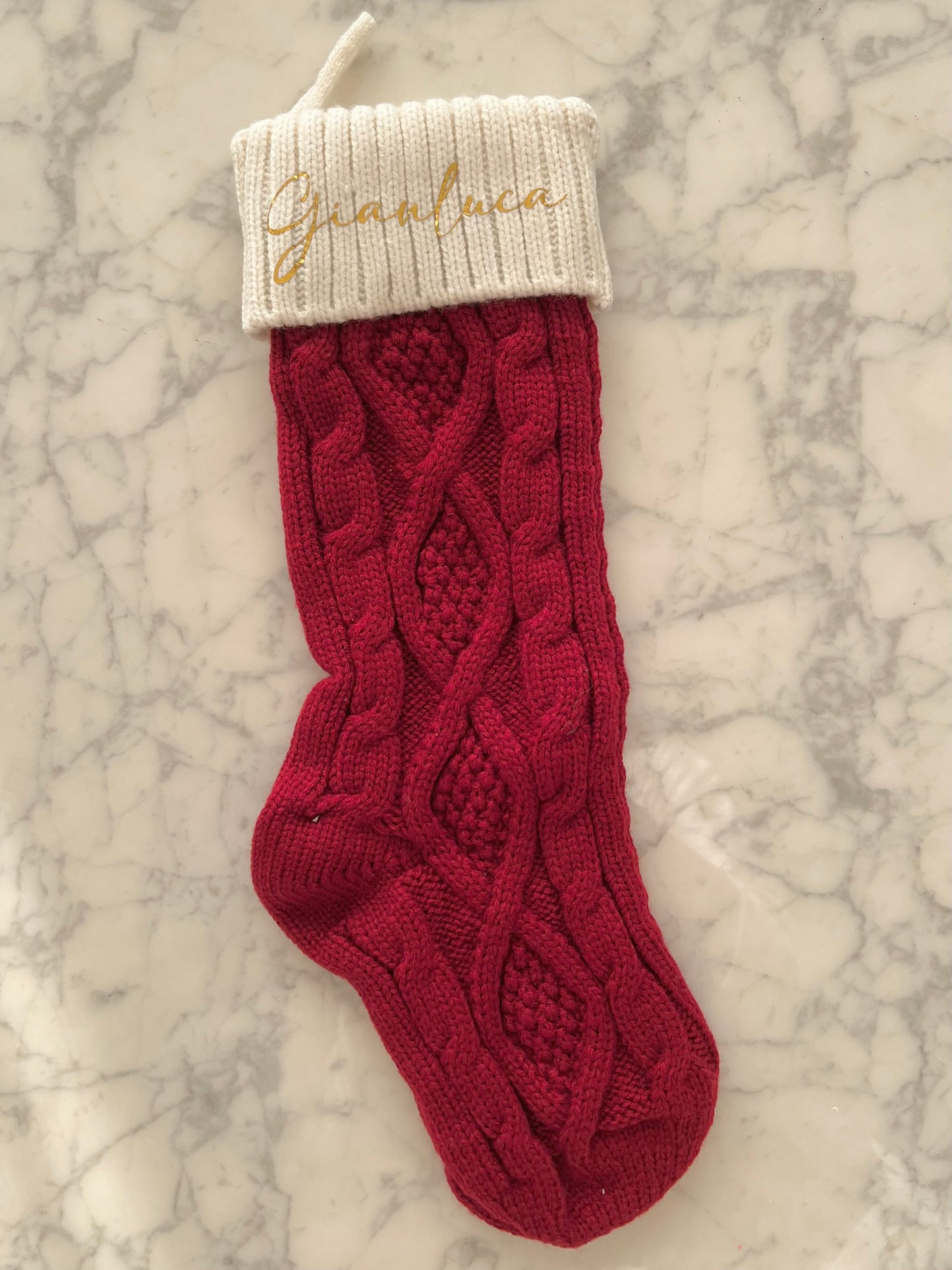 Personalisierter Weihnachtsstrumpf mit Namen