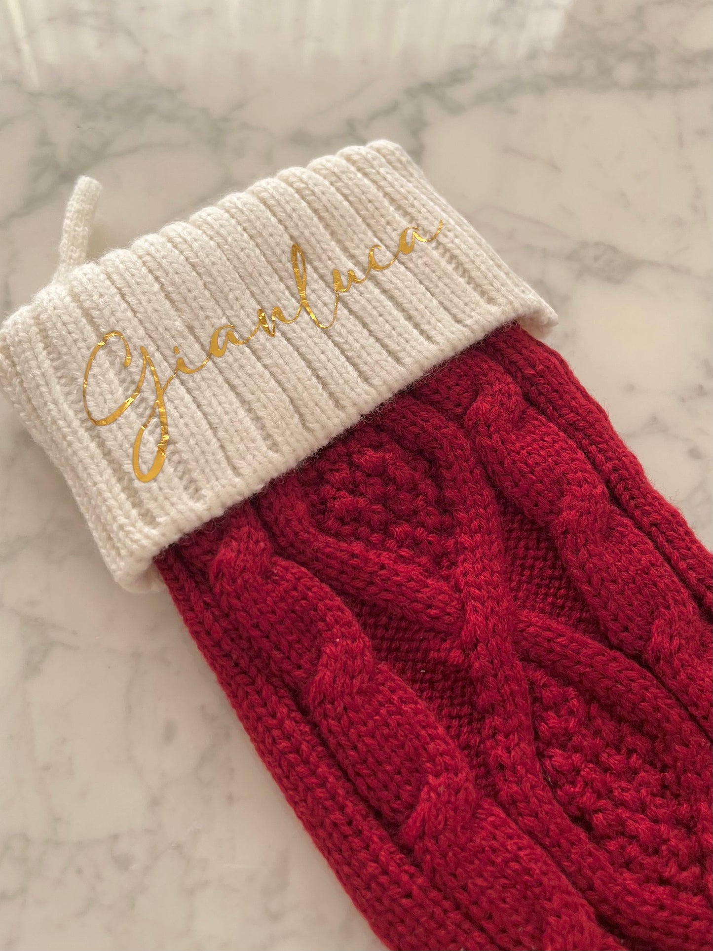 Personalisierter Weihnachtsstrumpf mit Namen