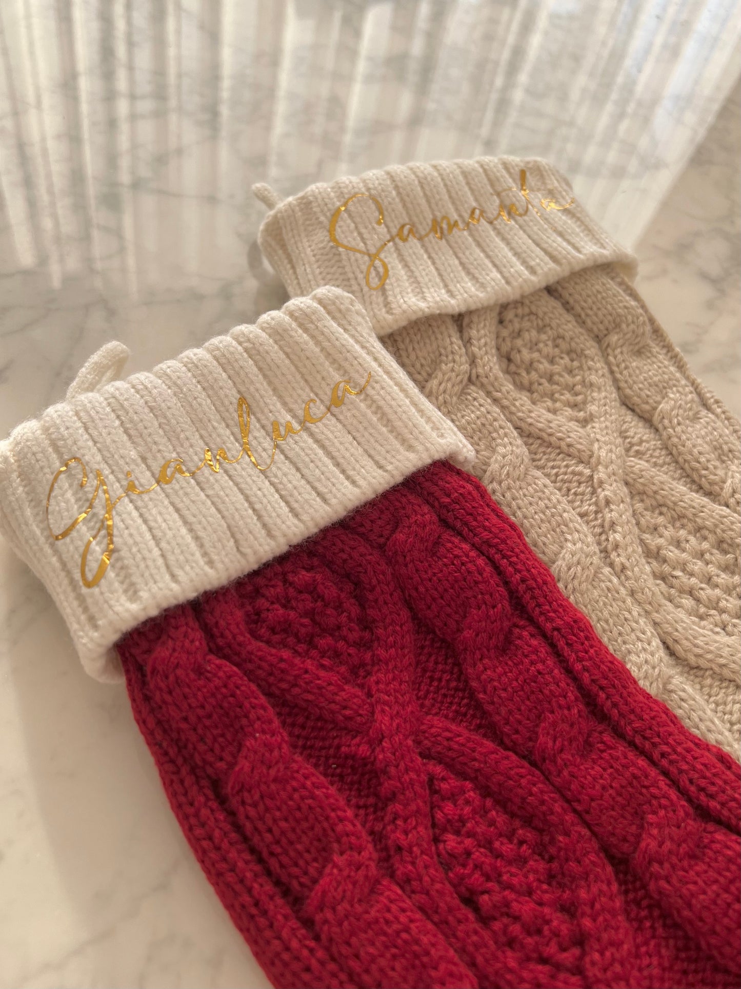 Personalisierter Weihnachtsstrumpf mit Namen