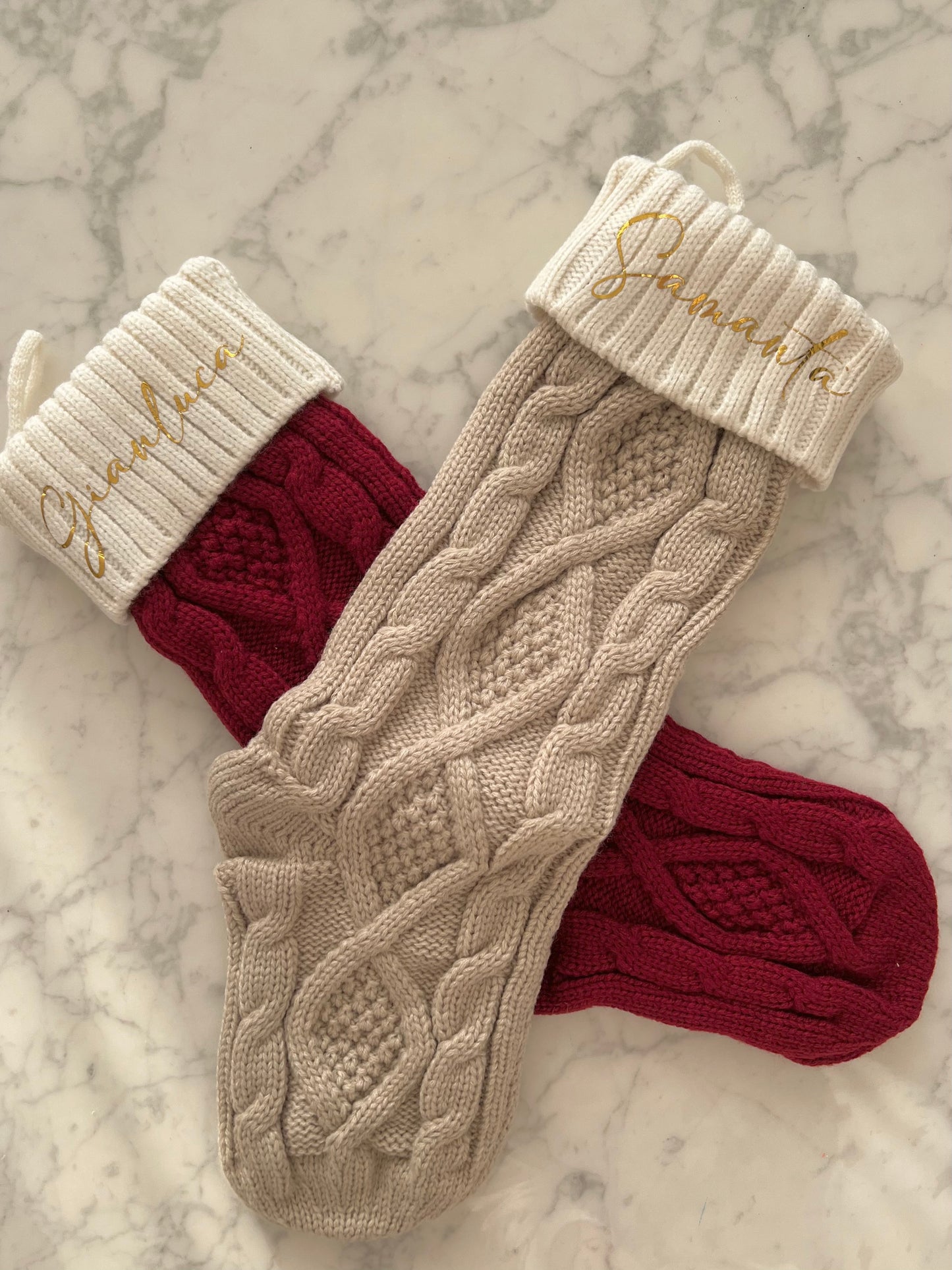 Personalisierter Weihnachtsstrumpf mit Namen