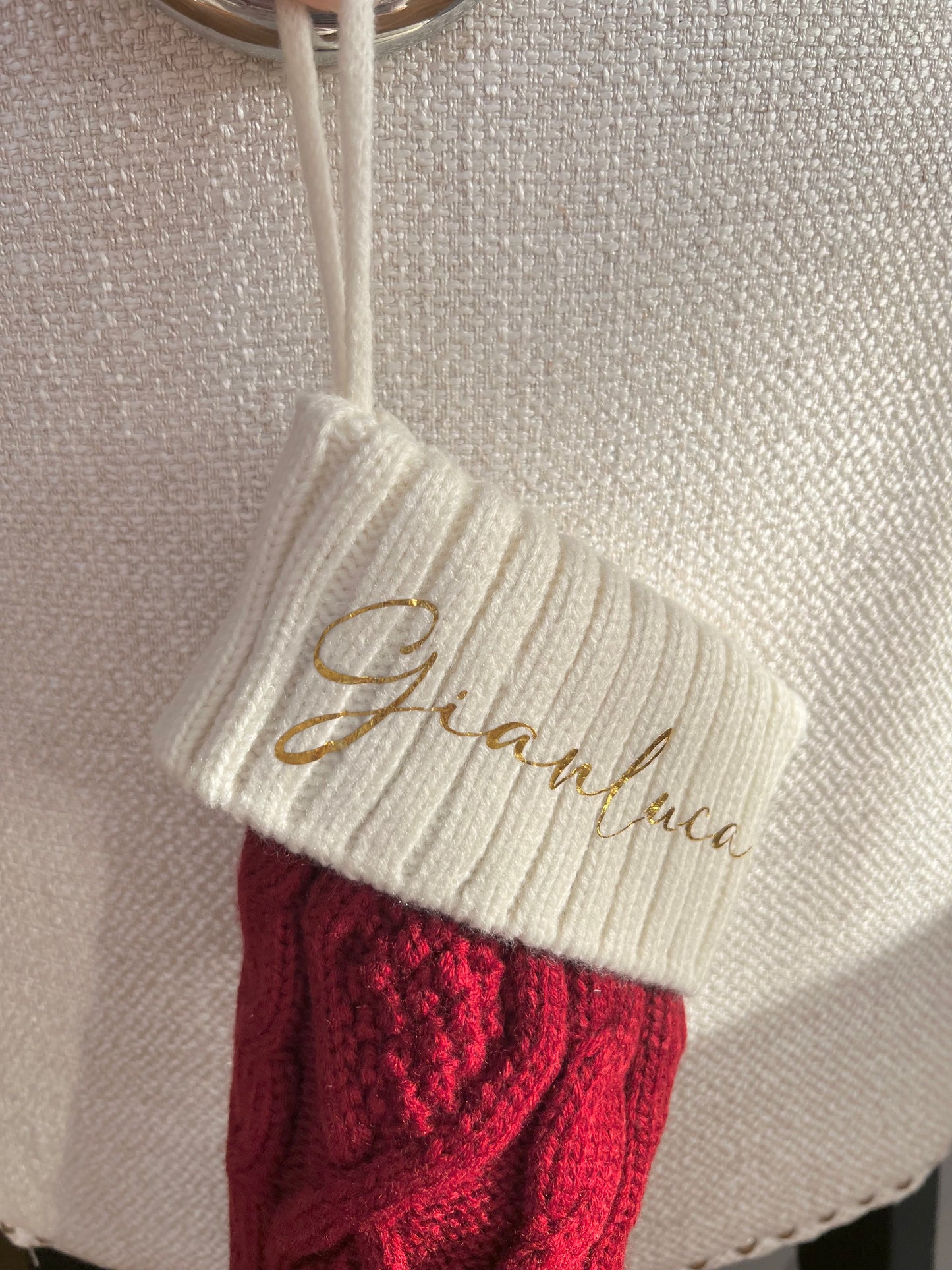 Personalisierter Weihnachtsstrumpf mit Namen