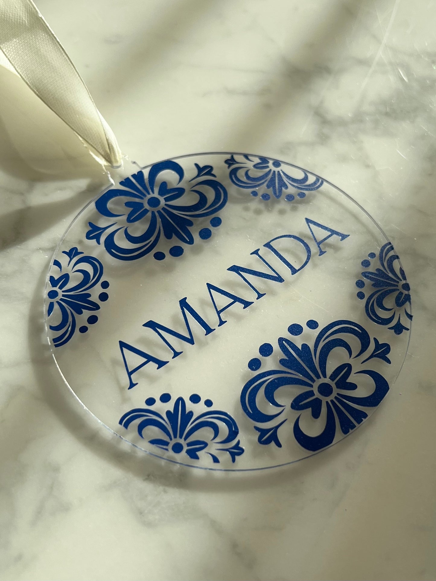 Blue Floral - Ornament