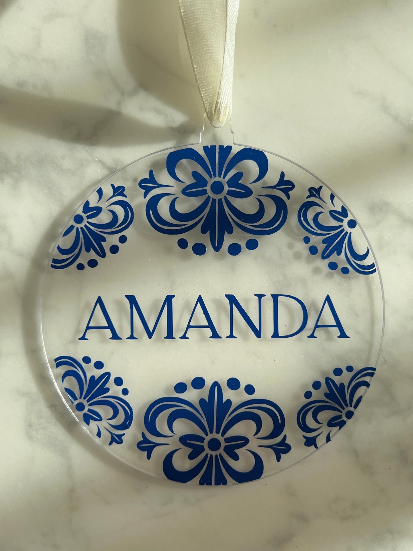 Blue Floral - Ornament