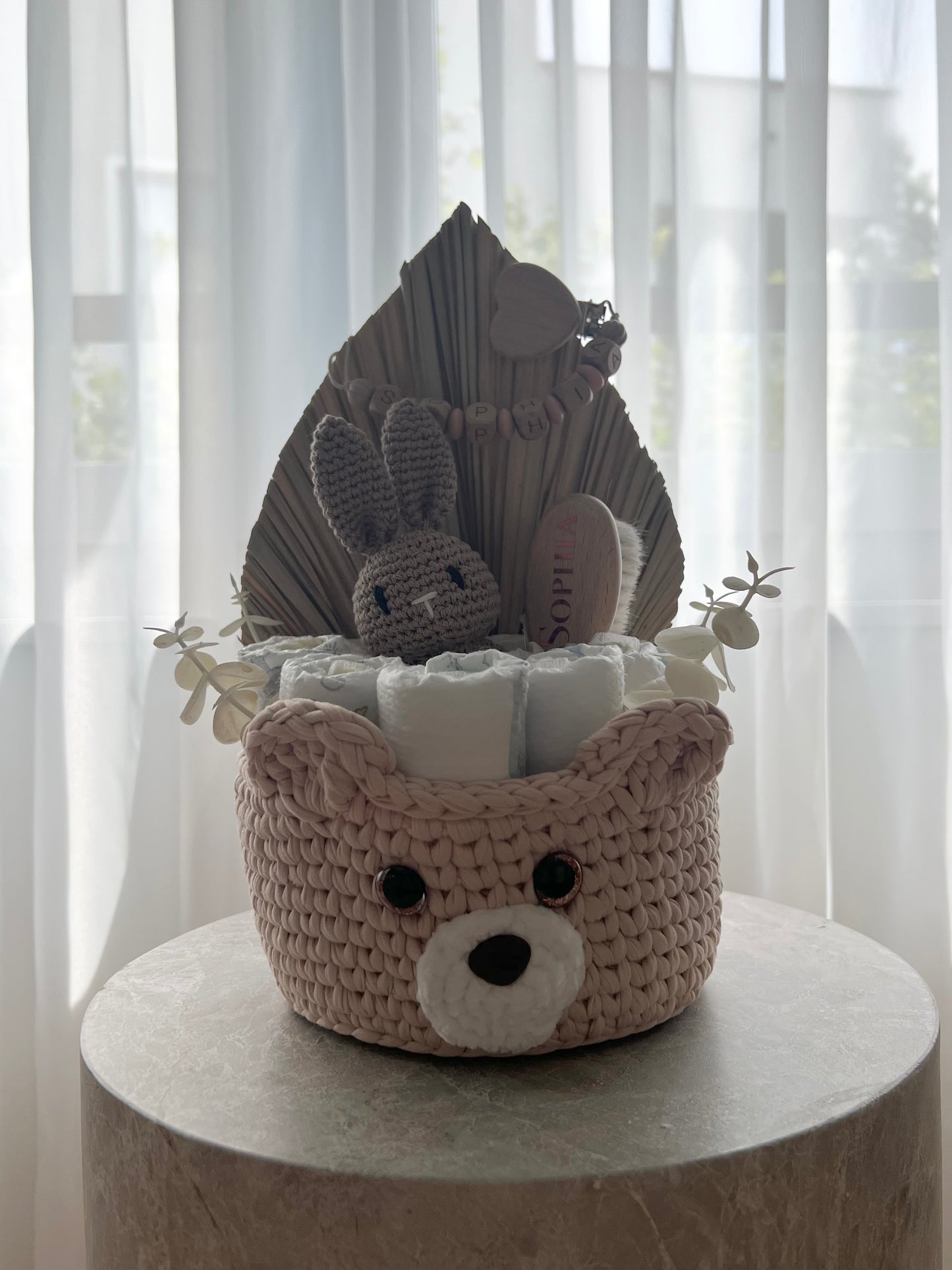 Teddy Bear Diaper Gift Basket