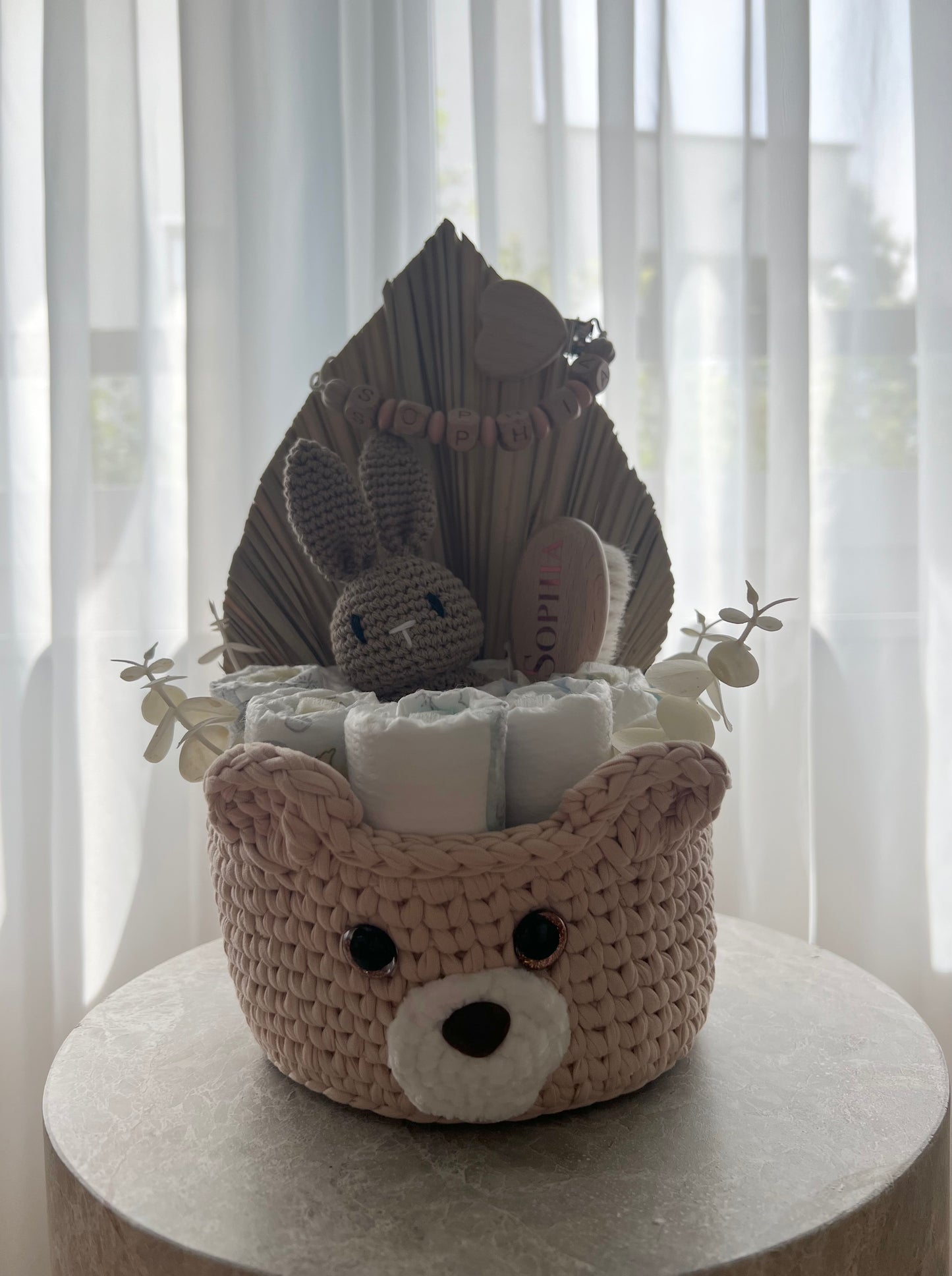 Teddy Bear Diaper Gift Basket