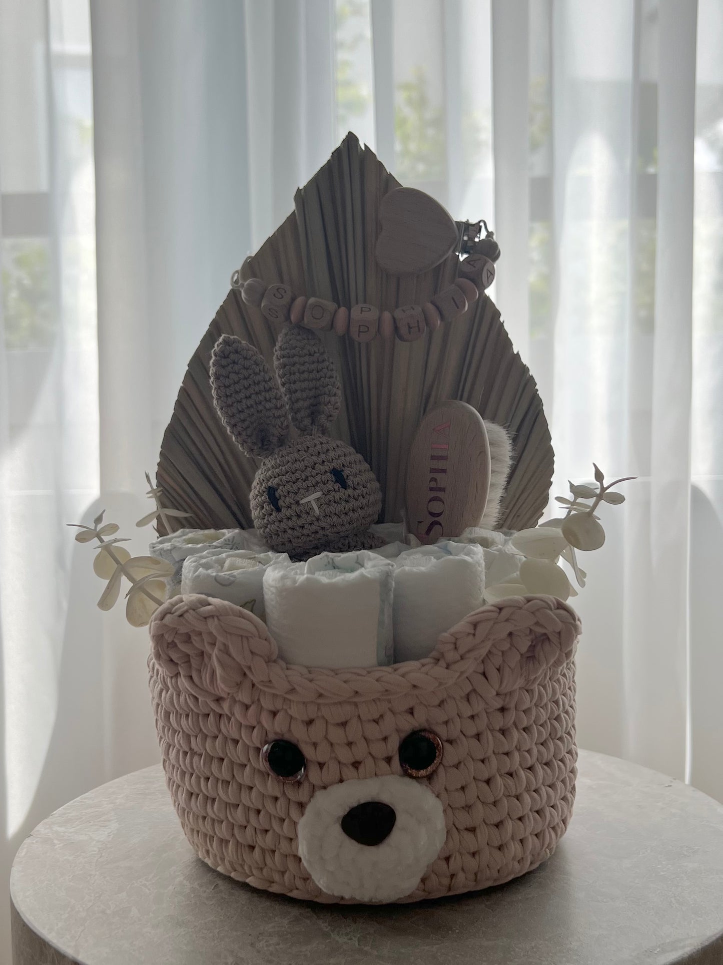 Teddy Bear Diaper Gift Basket