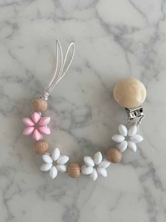 Schnullerkette "Blütenzauber"