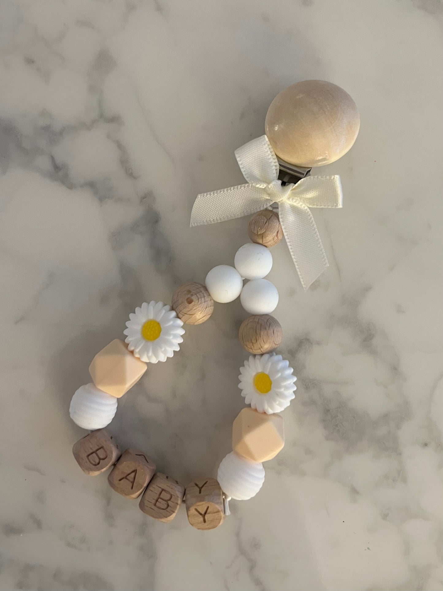 Kinderwagenkette Gänseblümchen mit Name