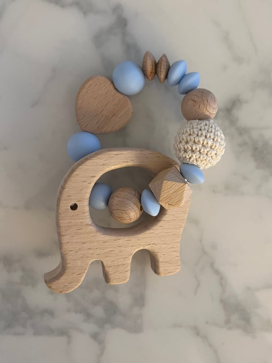 Beissring Elefant aus Holz & Silikon