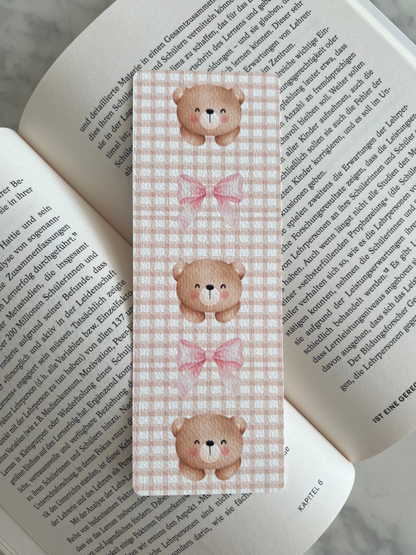 Teddy Bear & Bow- Bookmark