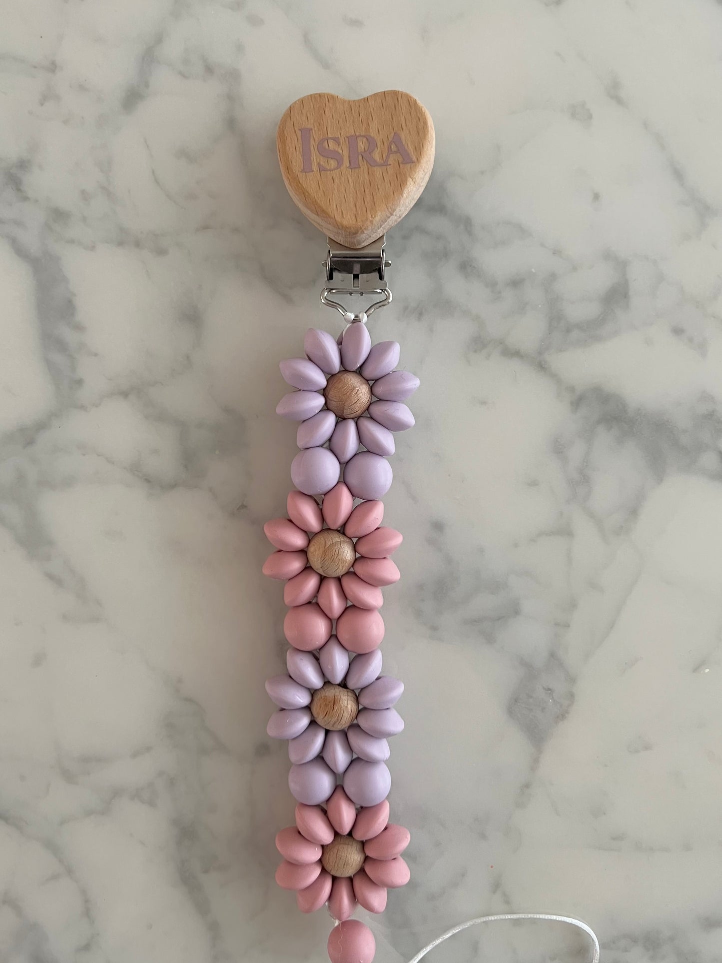 Personalisierte Schnullerkette mit Namen