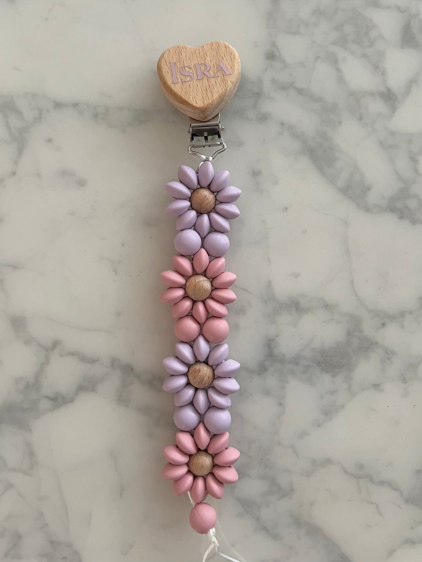 Personalisierte Schnullerkette mit Namen