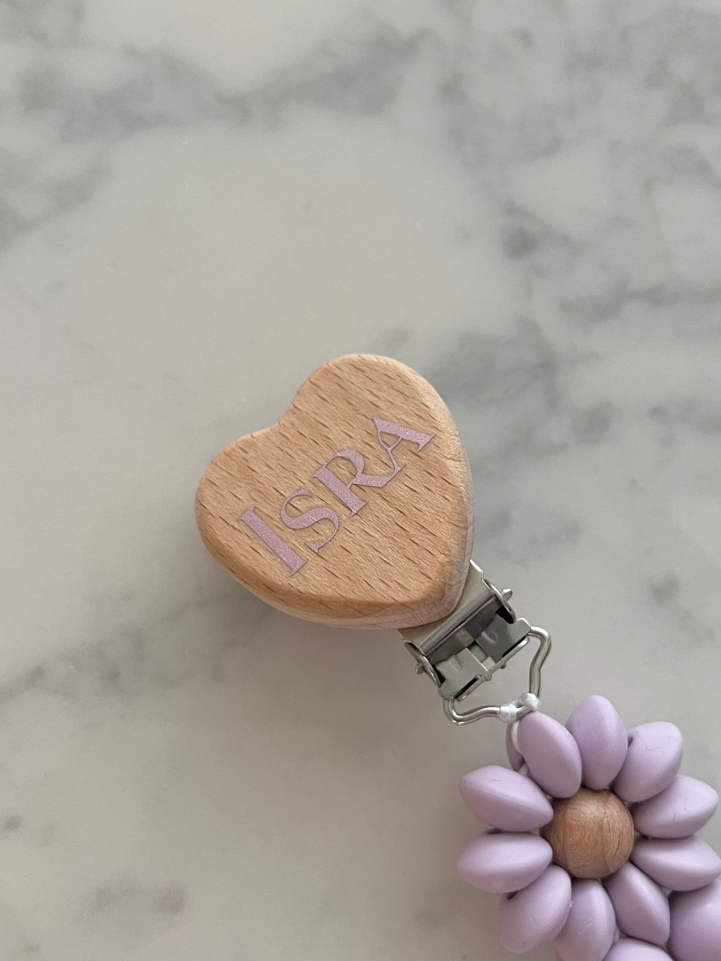 Personalisierte Schnullerkette mit Namen