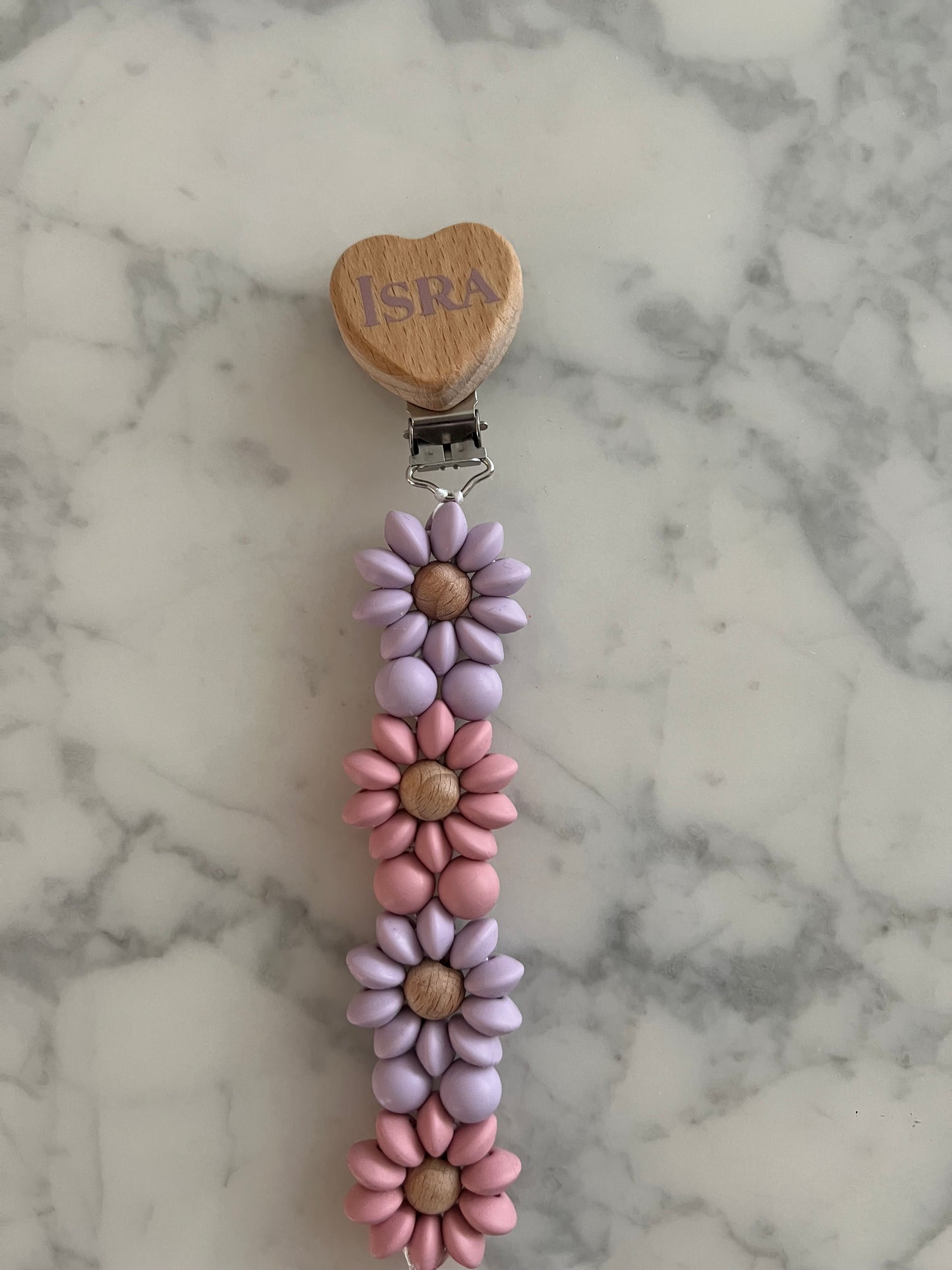 Personalisierte Schnullerkette mit Namen