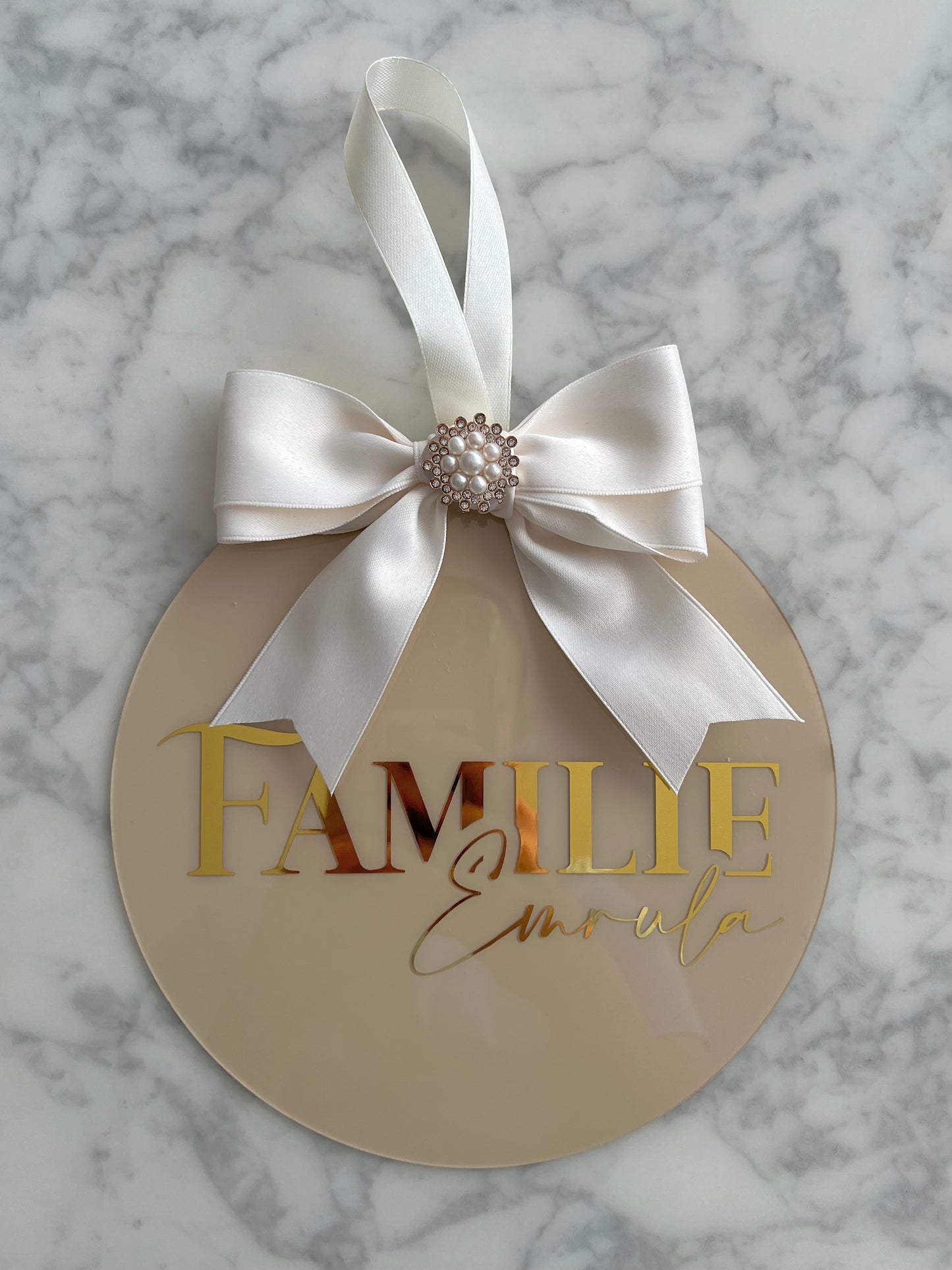 Personalisiertes Acryl Türschild Familie