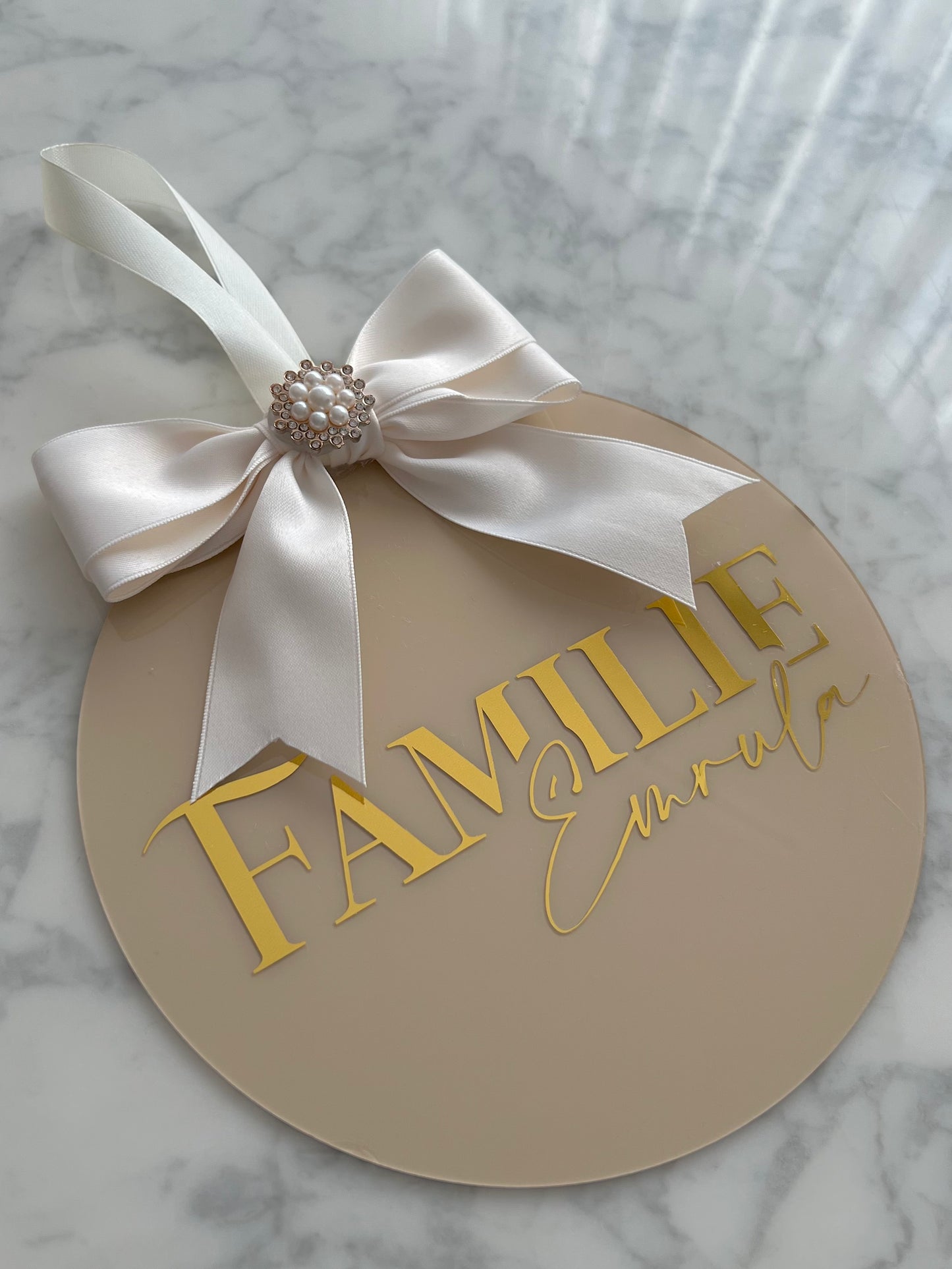 Personalisiertes Acryl Türschild Familie