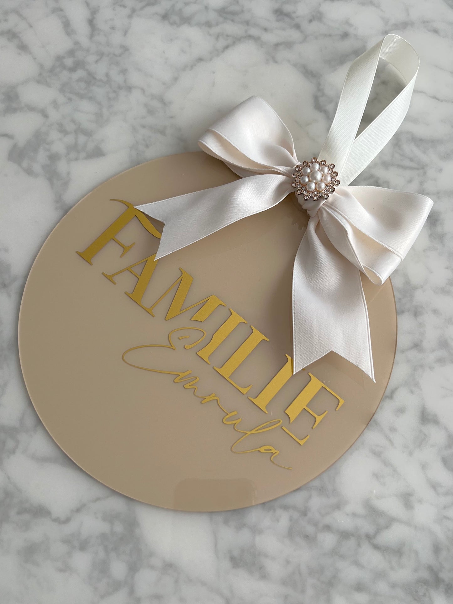 Personalisiertes Acryl Türschild Familie