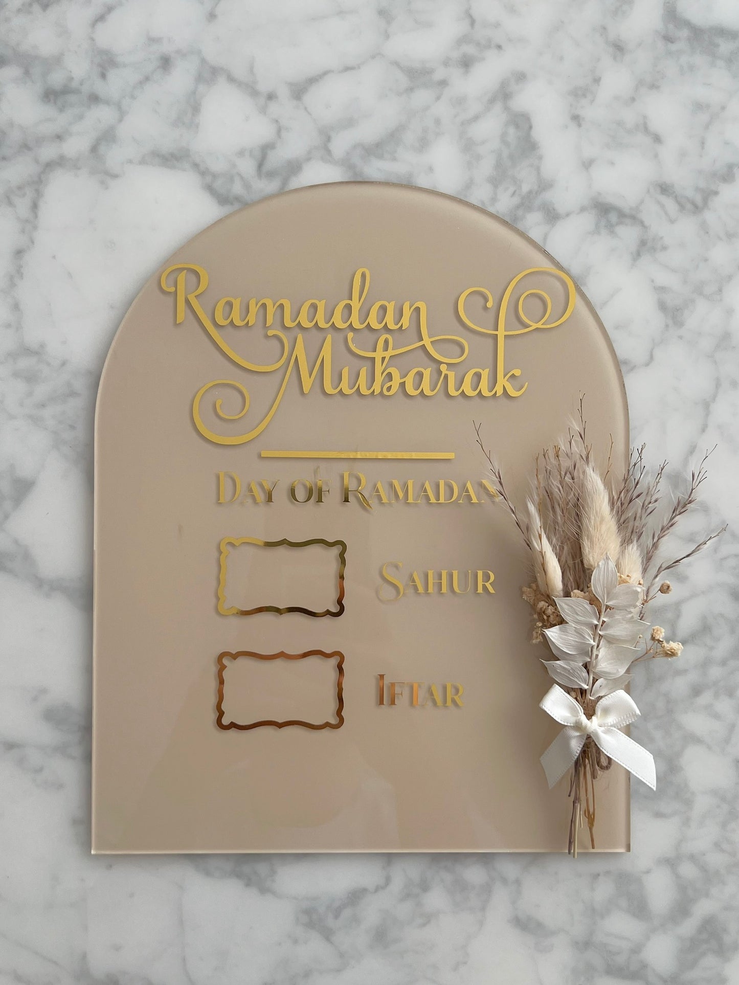 Ramadan Mubarak Acrylschild - Sahur & Iftar