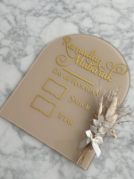 Ramadan Mubarak Acrylschild - Sahur & Iftar