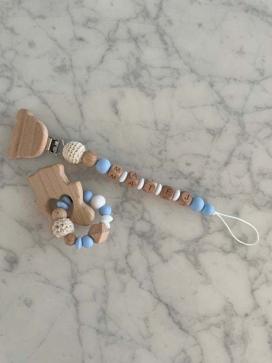 Little Matej - Personalisierte Schnullerkette & Beissring