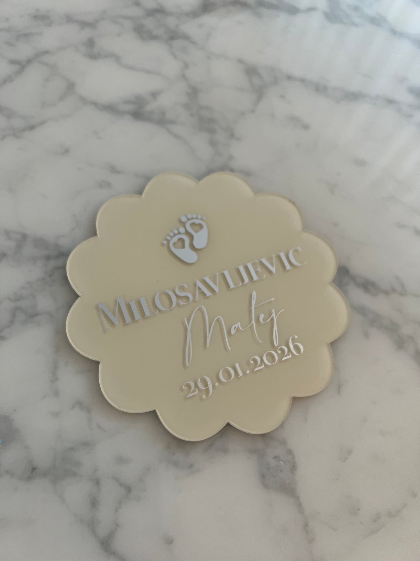 Baby Bloom - Personalisierte Geburtsplakette