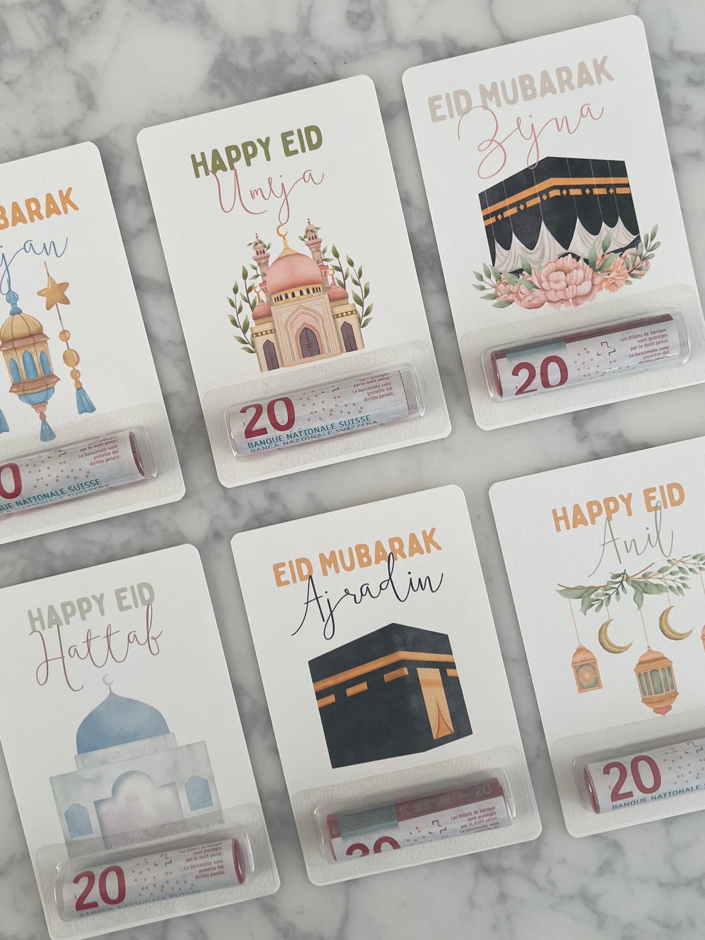 Personalisierte Ramadan / Eid-Karte Geldgeschenkkarte