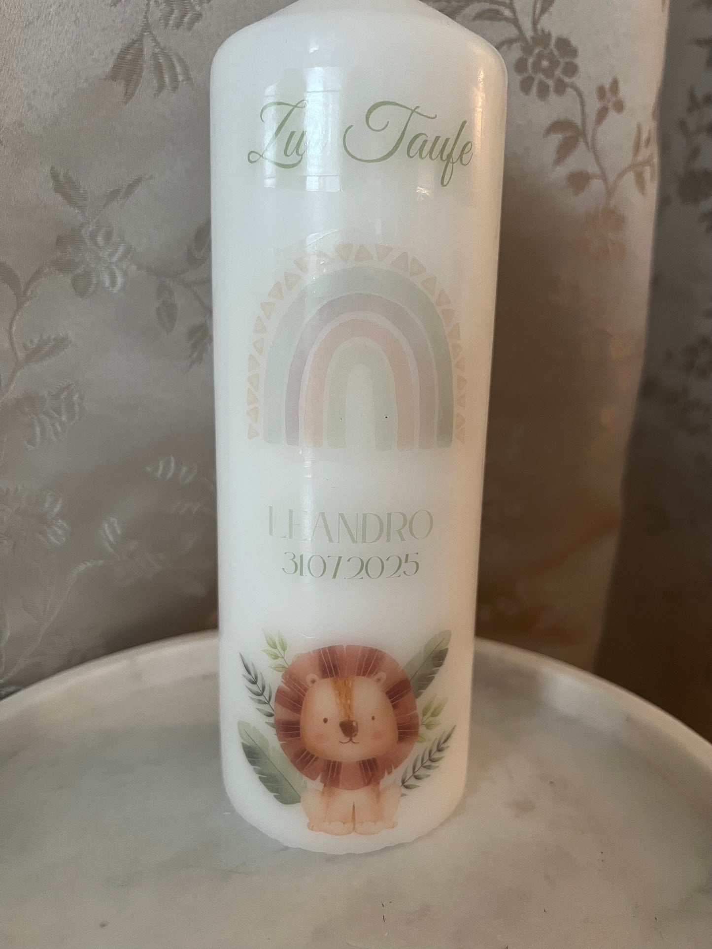 Personalisierte Taufkerze