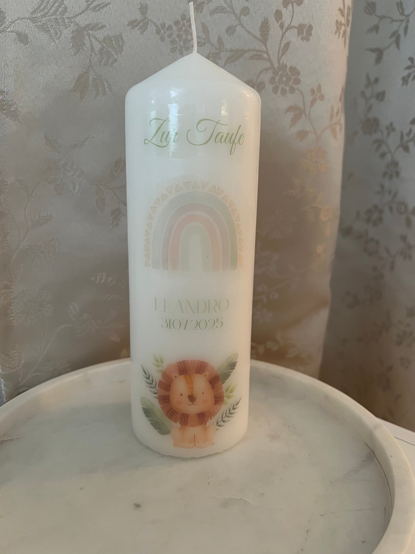 Personalisierte Taufkerze