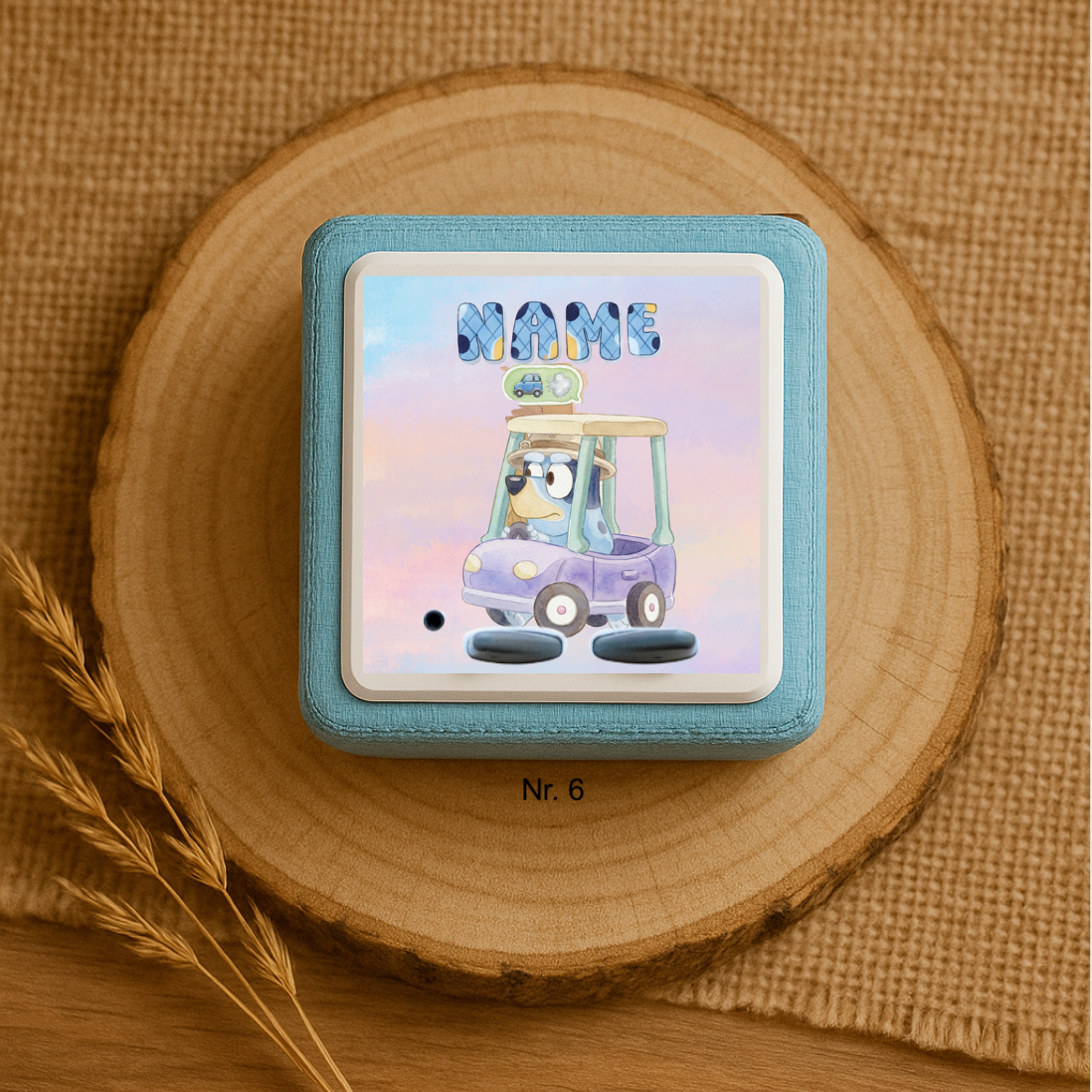 Personalisierte Toniebox Schutzfolie mit Namen - Bluey