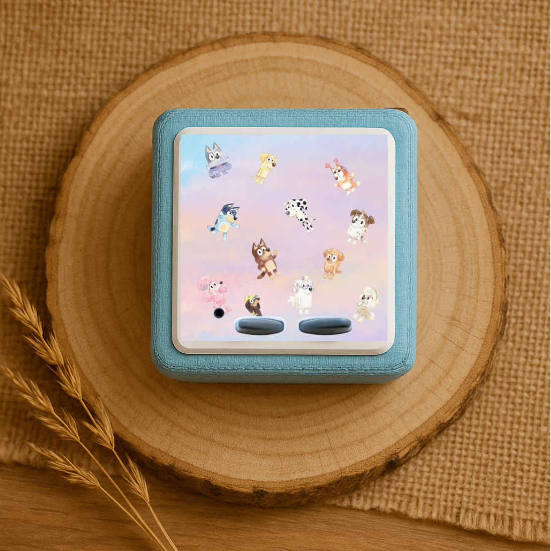 Personalisierte Toniebox Schutzfolie mit Namen - Bluey