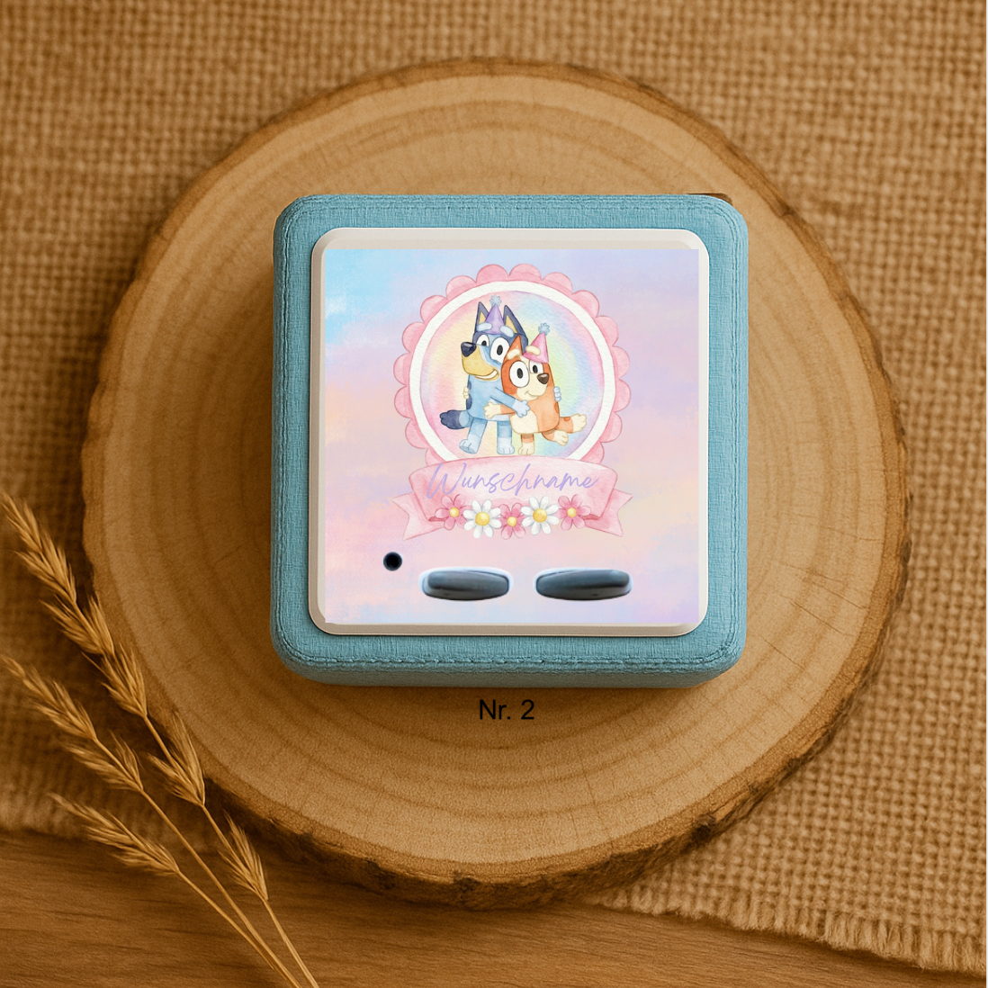 Personalisierte Toniebox Schutzfolie mit Namen - Bluey