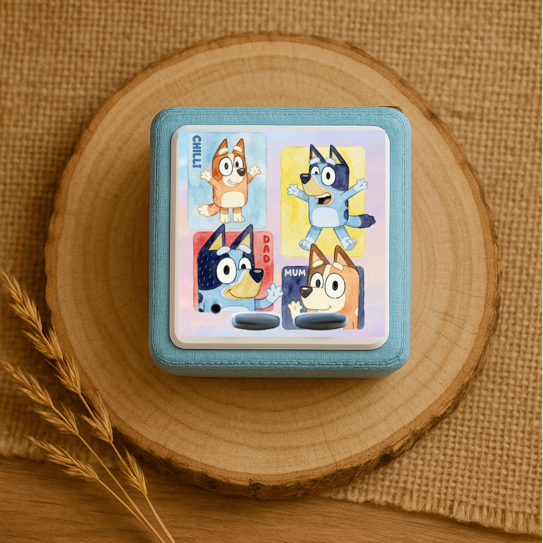 Personalisierte Toniebox Schutzfolie mit Namen - Bluey