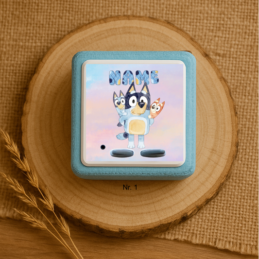 Personalisierte Toniebox Schutzfolie mit Namen - Bluey
