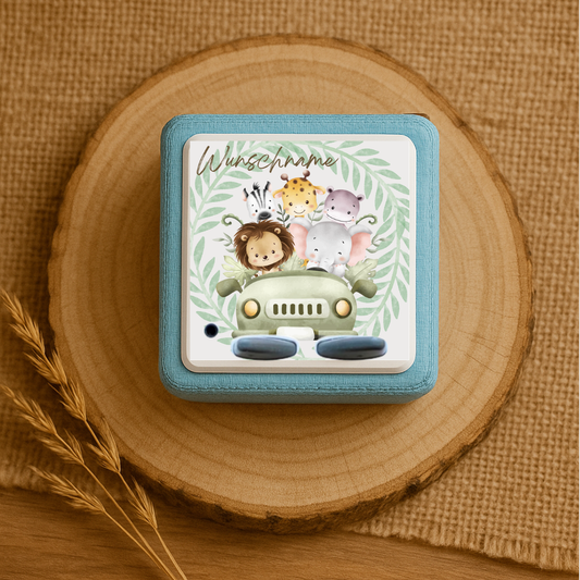 Personalisierte Toniebox Schutzfolie - Safari Design